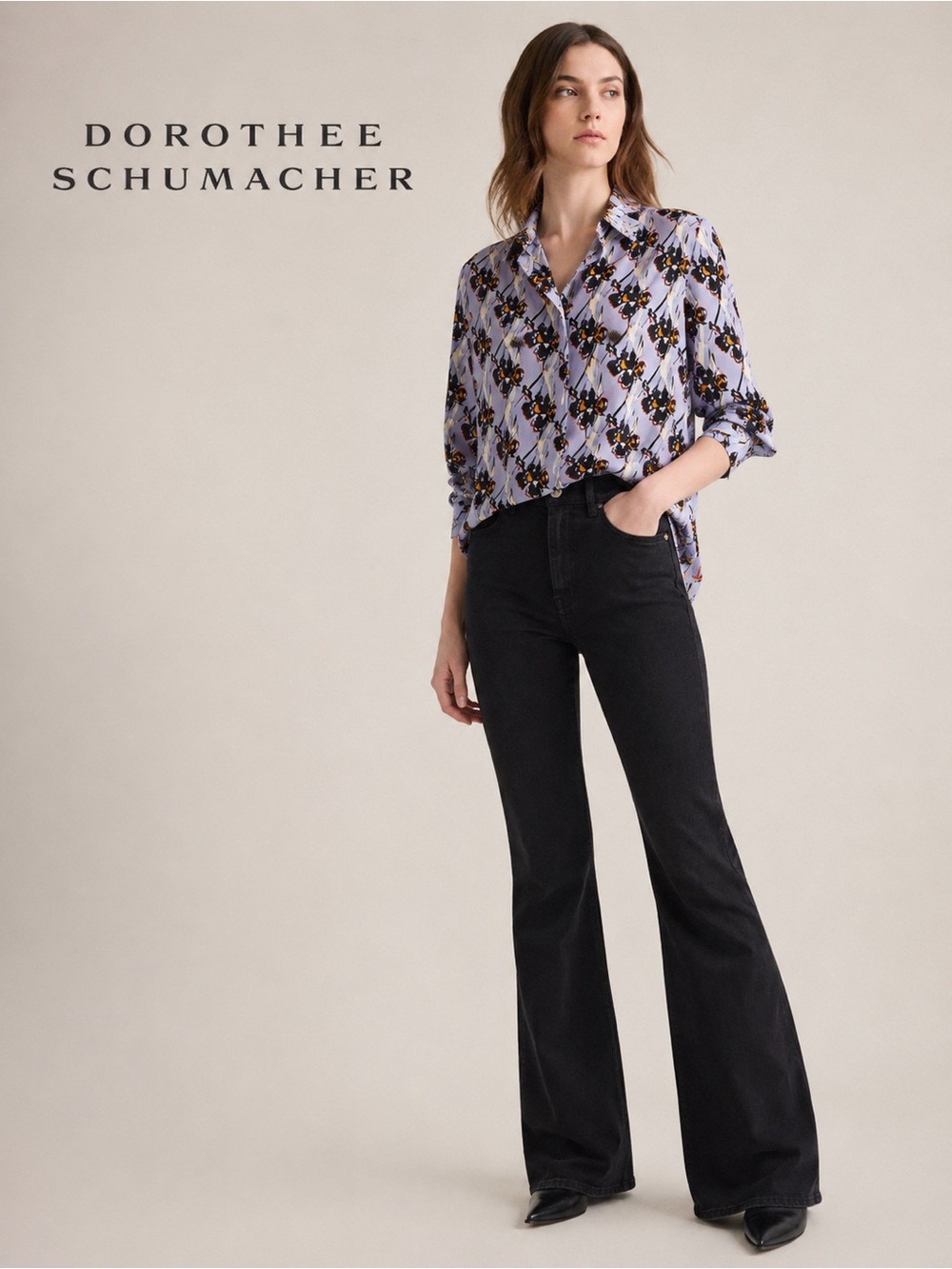 Dorothee Schumacher Silk/Viscose Blouse Size Medium (3) quiet luxury, chic
